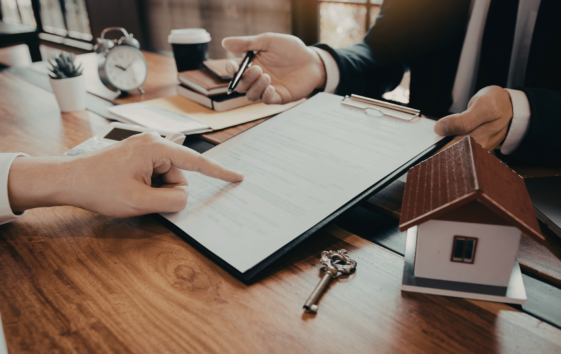 Signing real estate contract documents